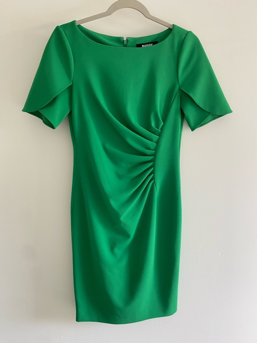 DKNY Green Draped Sheath Dress- Size 4